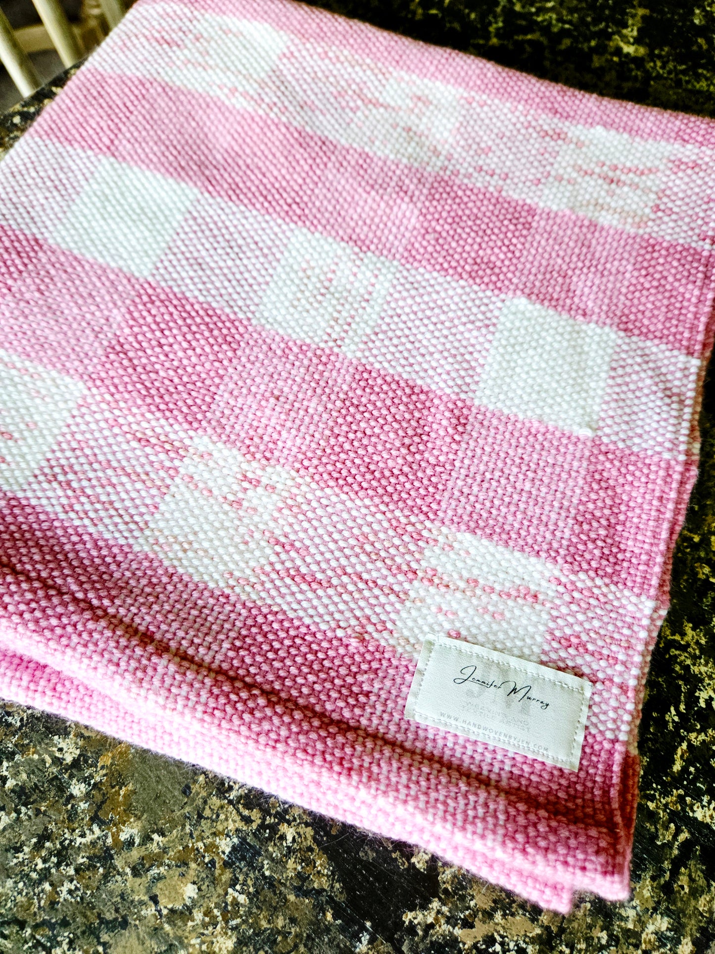 Pink baby blanket