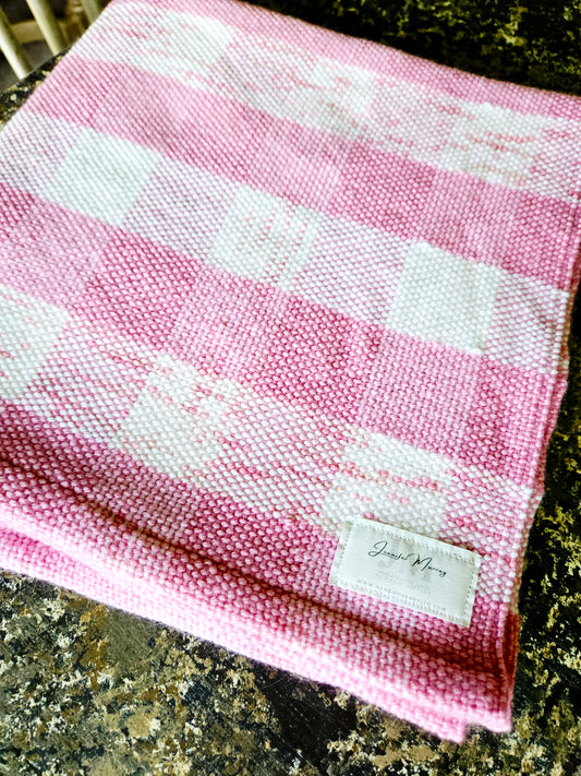 Pink baby blanket
