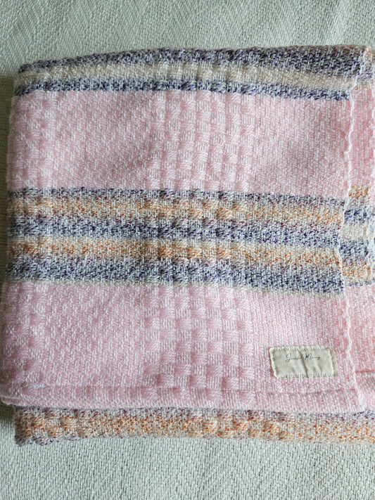 Pink Stripes Baby Blanket