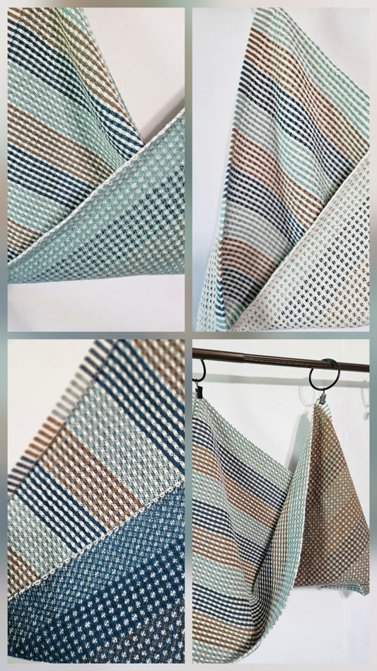 Cool Stripes Reversible Tea Towels **DIGITAL PDF DOWNLOAD PATTERN DRAFT ONLY**